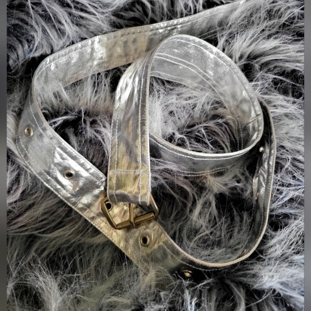 Michael Kors Silver Metallic Belt S - XL